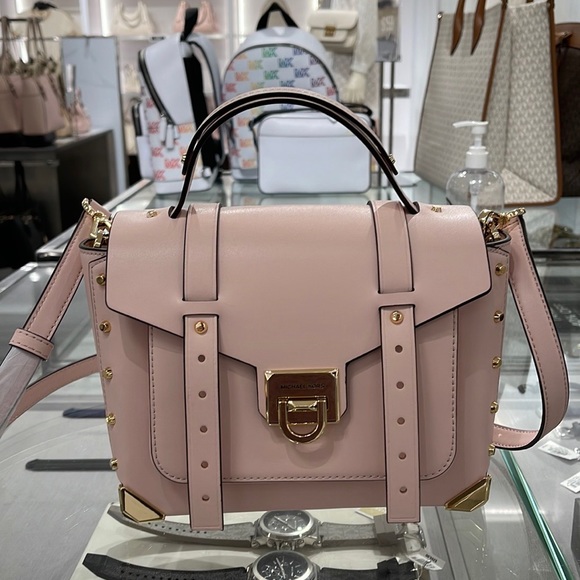 MICHAEL KORS MANHATTAN MEDIUM TOP HANDLE SCHOOL SATCHEL CROSSBODY BAG 
NWT - Picture 2 of 16